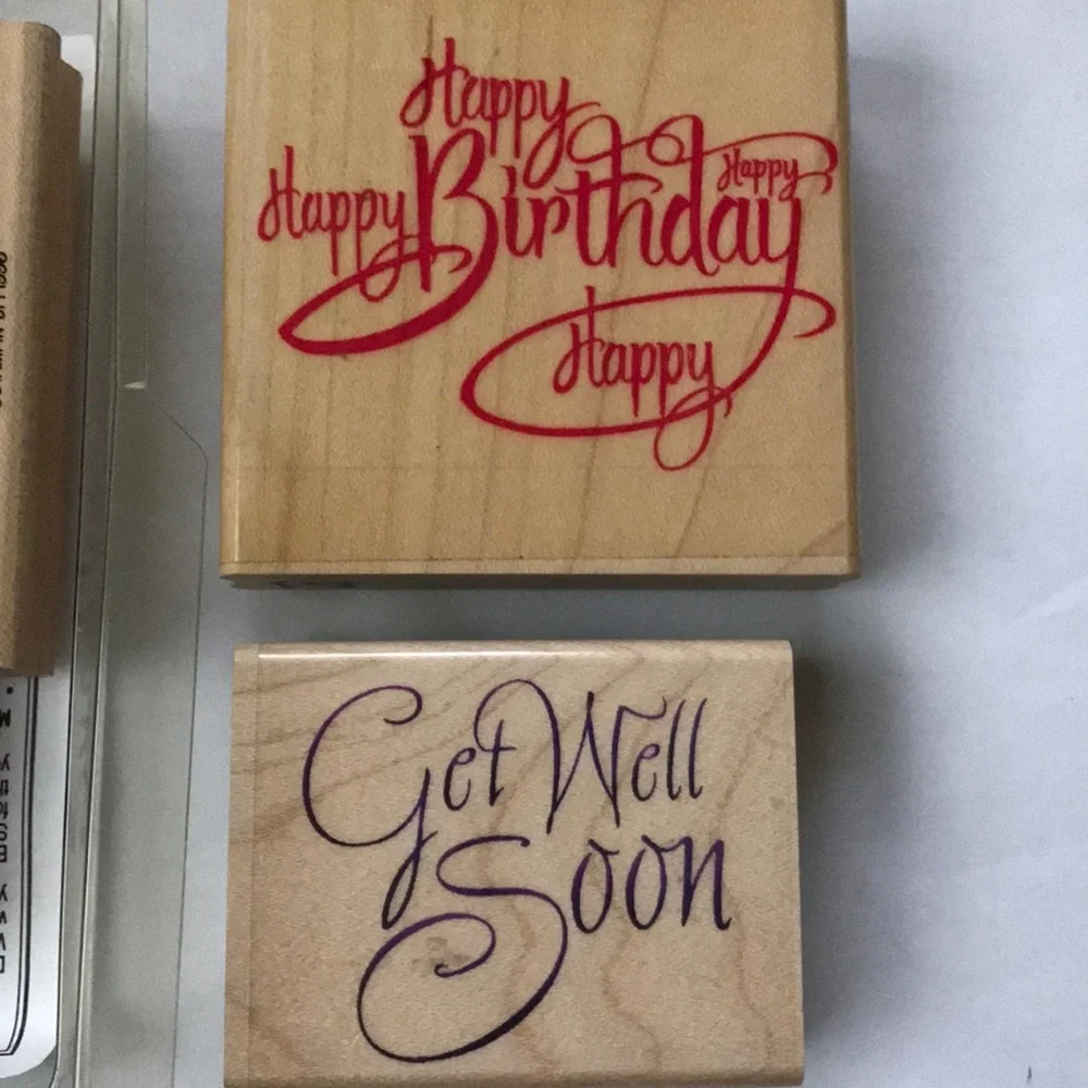 Sunflowers and Well Wishes rubber stamps